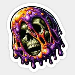 Purple Slime Skull Sticker